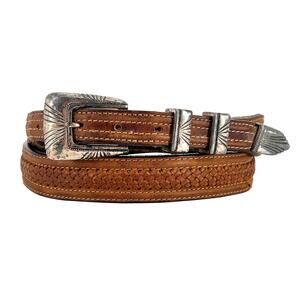 Tony Lama Vintage Tan Leather Western Belt Size 40